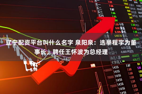 辽宁配资平台叫什么名字 泉阳泉：选举程宇为董事长，聘任王怀波为总经理